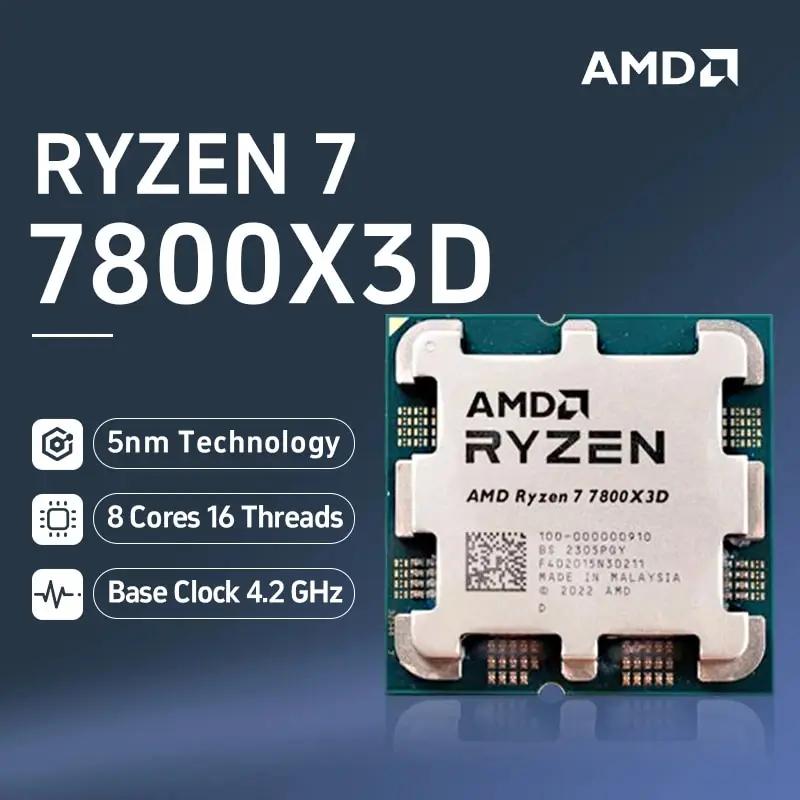 AMD Ryzen 7 7800X3D 8 ھ 16  4.2GHz DDR5 5200 120W AM5  ũž μ CPU   Ĩ GPU